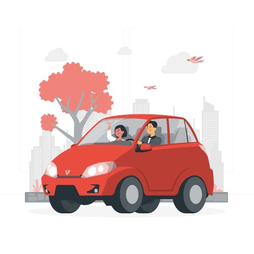 Deux collègues de travail partage une voiture pour aller travailler