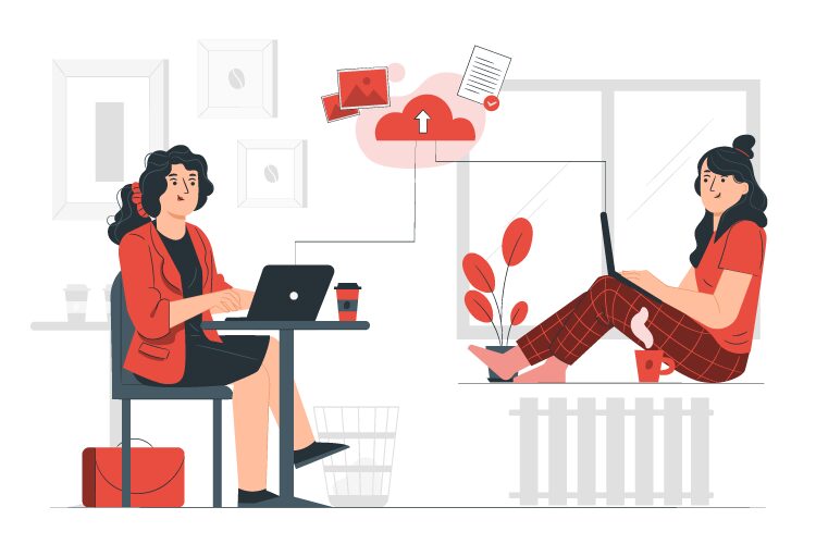 Une femme est dans 2 situations : travail et jour férié